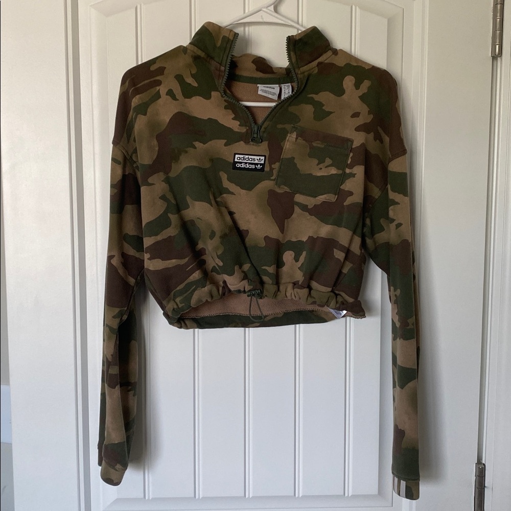 Adidas Camouflage Cropped Jacket